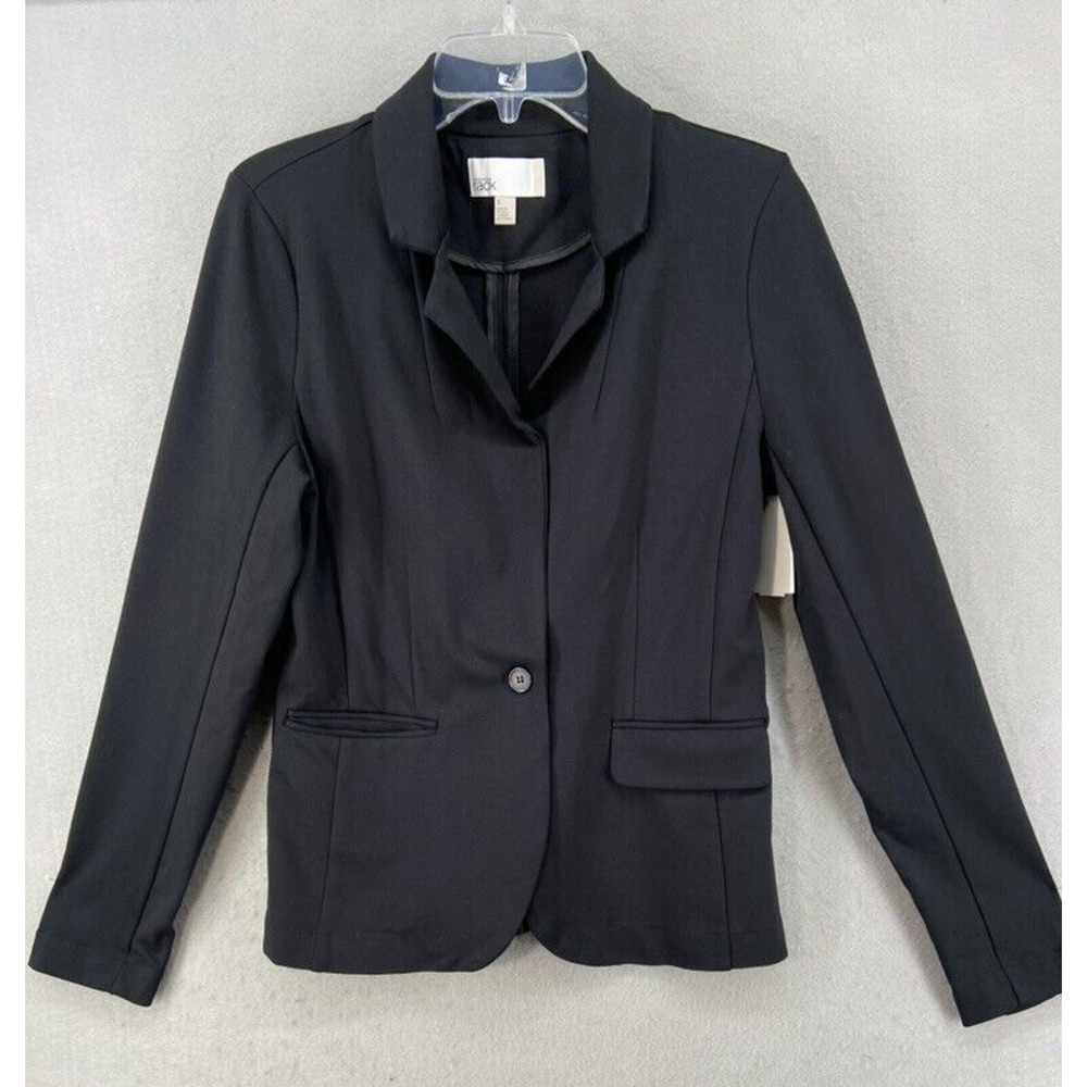 NORDSTROM Rack‎ Blazer Jacket Womens Sz S Black Single Breasted Pockets Button